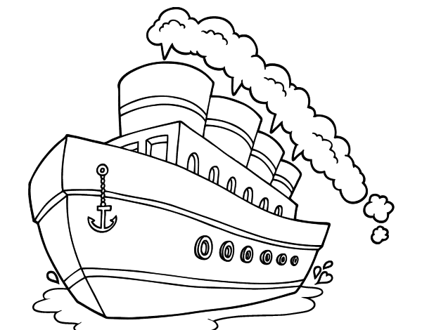 Раскраска: Пассажирское судно / Круизный лайнер (транспорт) #140684 - Бесплатные раскраски для печати