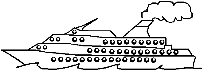 Раскраска: Пассажирское судно / Круизный лайнер (транспорт) #140688 - Бесплатные раскраски для печати