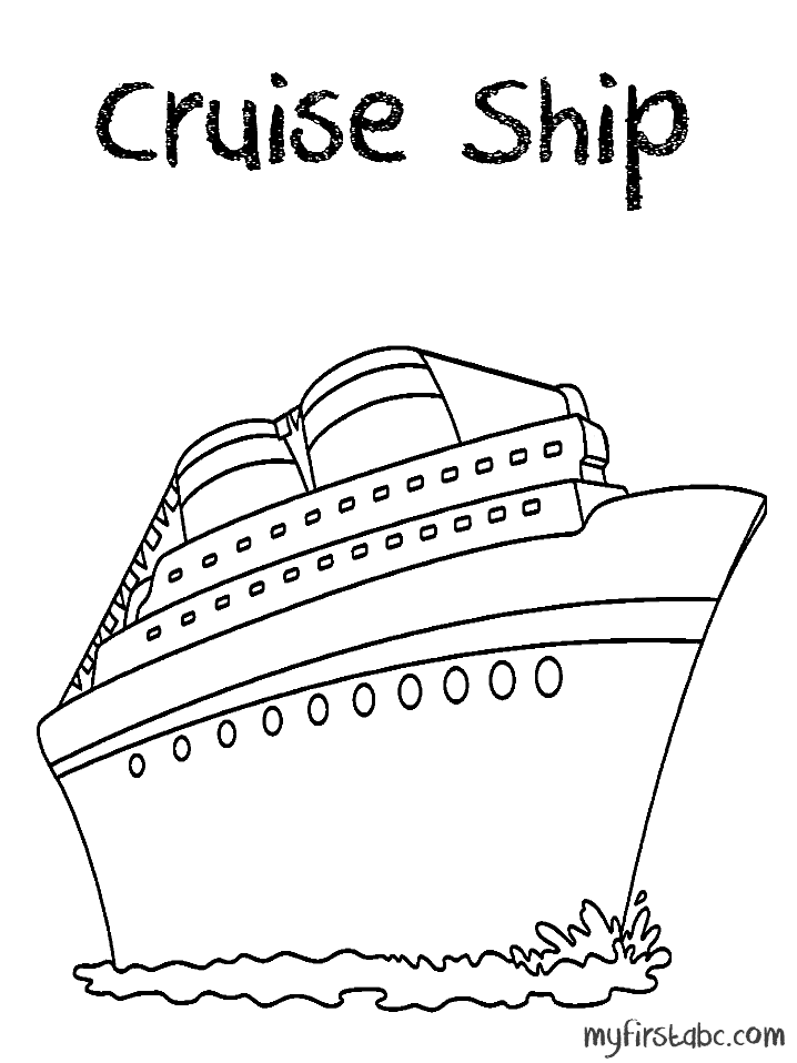 Раскраска: Пассажирское судно / Круизный лайнер (транспорт) #140692 - Бесплатные раскраски для печати
