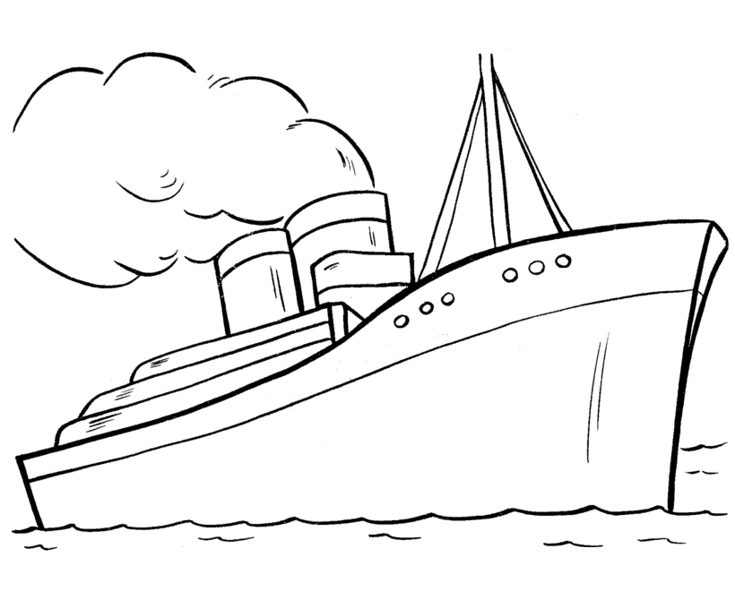 Раскраска: Пассажирское судно / Круизный лайнер (транспорт) #140794 - Бесплатные раскраски для печати