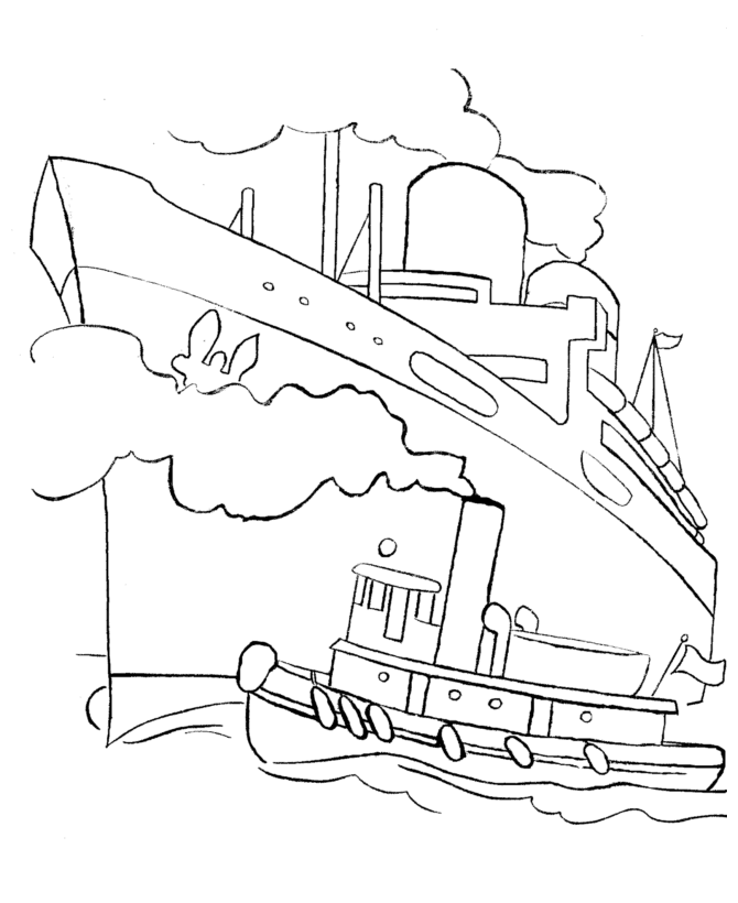 Раскраска: Пассажирское судно / Круизный лайнер (транспорт) #140809 - Бесплатные раскраски для печати