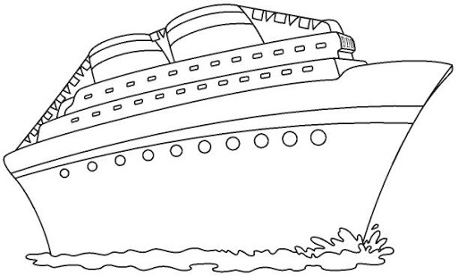 Раскраска: Пассажирское судно / Круизный лайнер (транспорт) #140814 - Бесплатные раскраски для печати