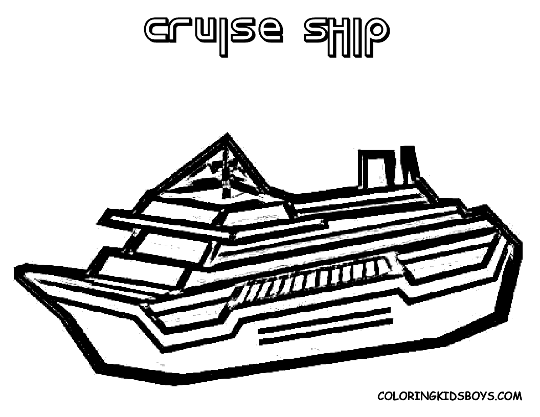 Раскраска: Пассажирское судно / Круизный лайнер (транспорт) #140921 - Бесплатные раскраски для печати