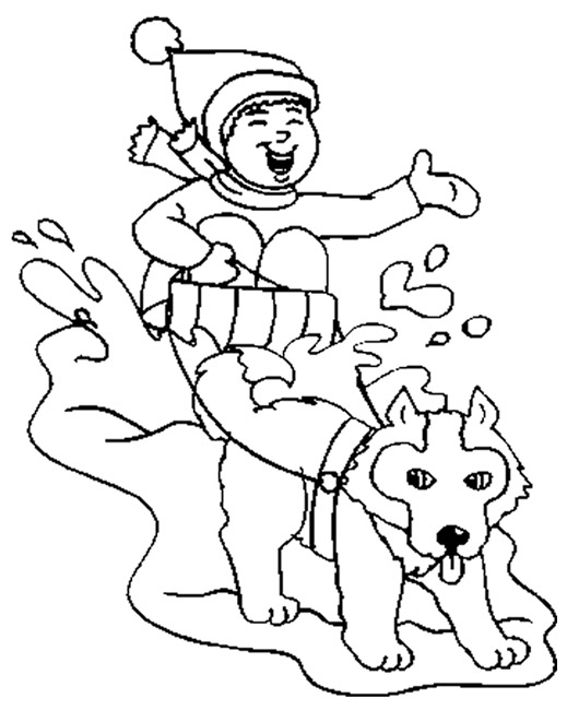 Раскраска: Собачьих упряжках (транспорт) #142877 - Бесплатные раскраски для печати