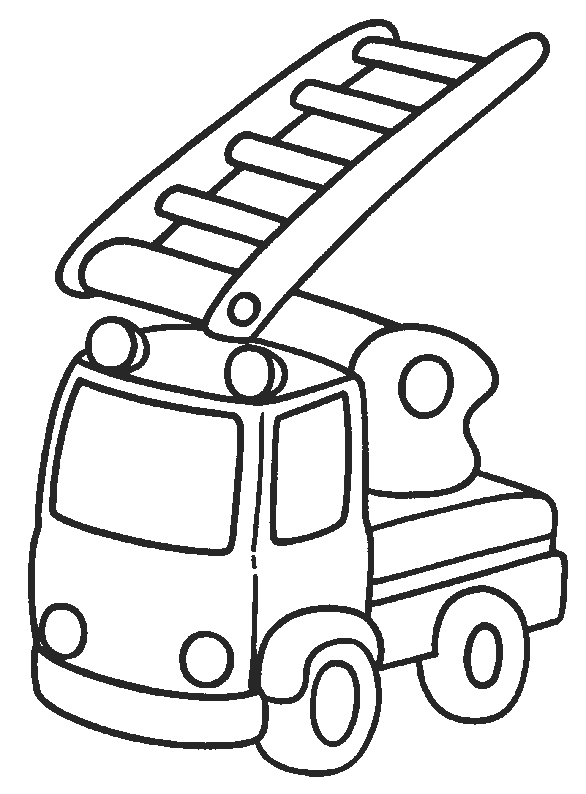 Раскраска: Пожарная машина (транспорт) #135779 - Бесплатные раскраски для печати