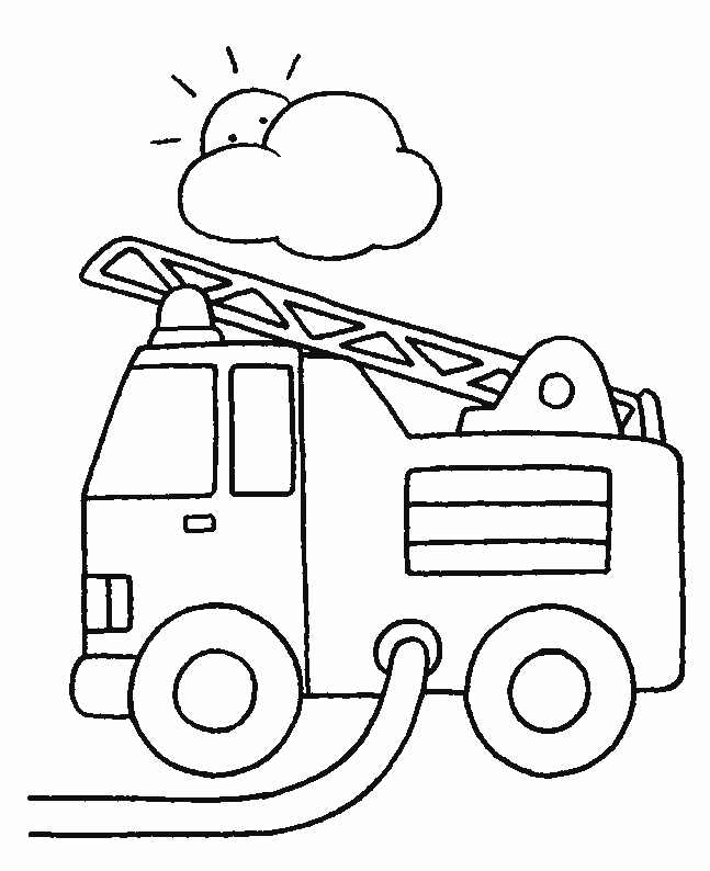 Раскраска: Пожарная машина (транспорт) #135790 - Бесплатные раскраски для печати