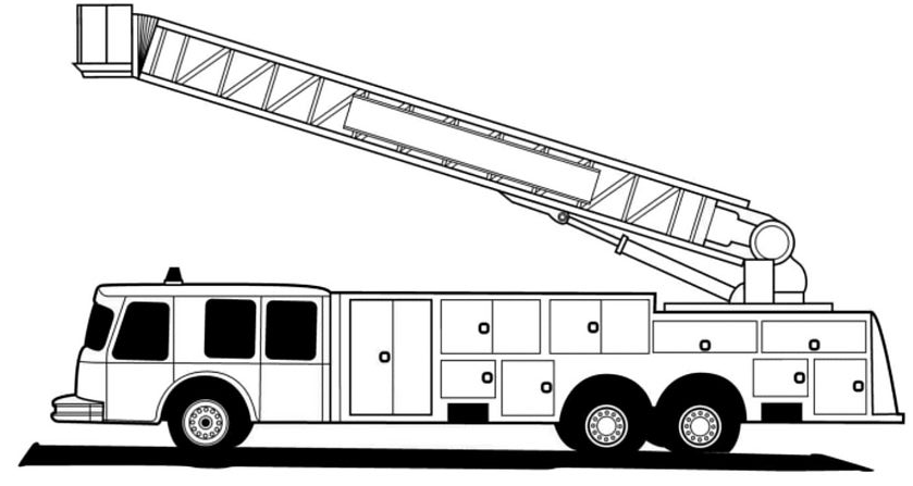 Раскраска: Пожарная машина (транспорт) #135799 - Бесплатные раскраски для печати