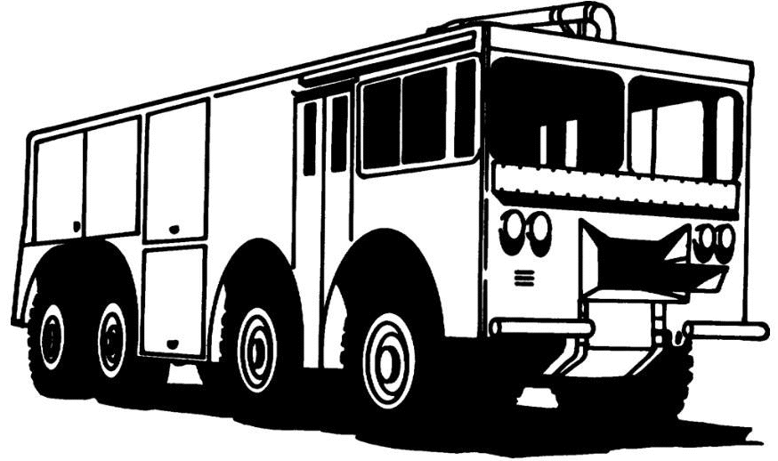 Раскраска: Пожарная машина (транспорт) #135830 - Бесплатные раскраски для печати