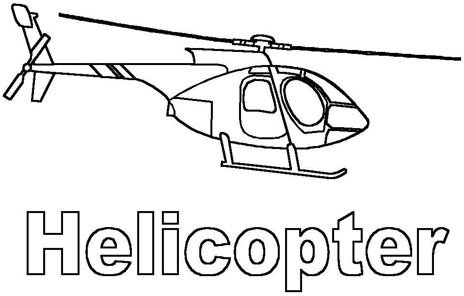 Раскраска: вертолет (транспорт) #136028 - Бесплатные раскраски для печати