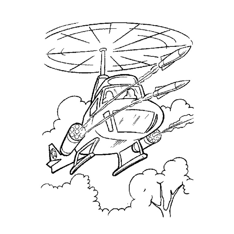 Раскраска: вертолет (транспорт) #136052 - Бесплатные раскраски для печати