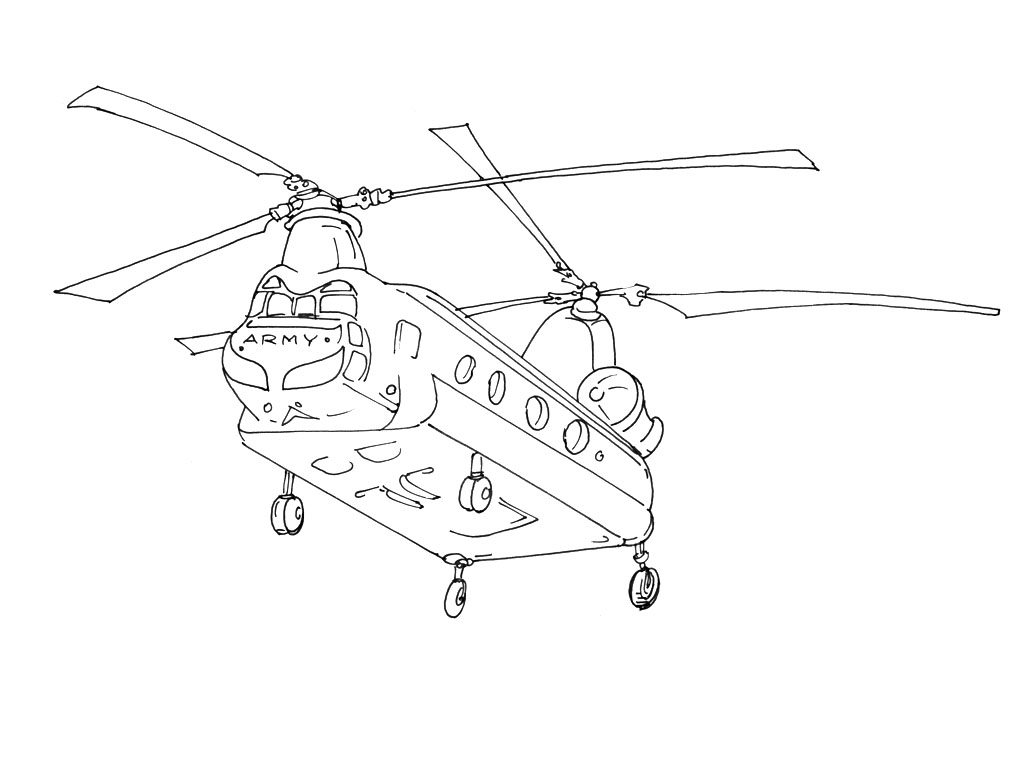 Раскраска: вертолет (транспорт) #136055 - Бесплатные раскраски для печати