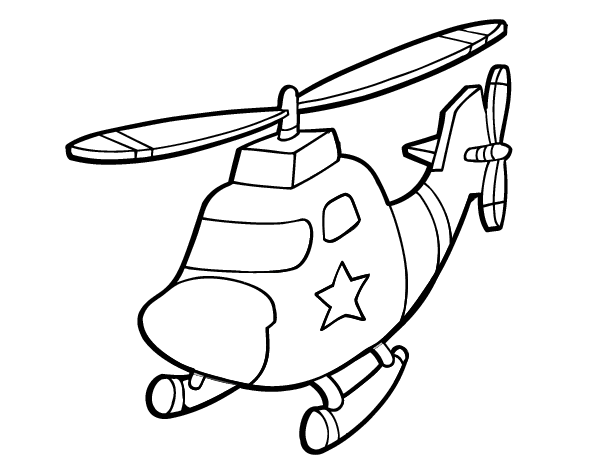 Раскраска: вертолет (транспорт) #136063 - Бесплатные раскраски для печати