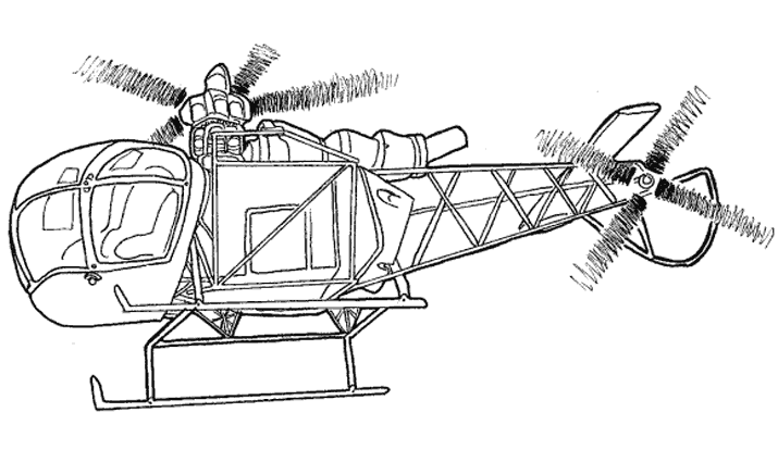 Раскраска: вертолет (транспорт) #136076 - Бесплатные раскраски для печати