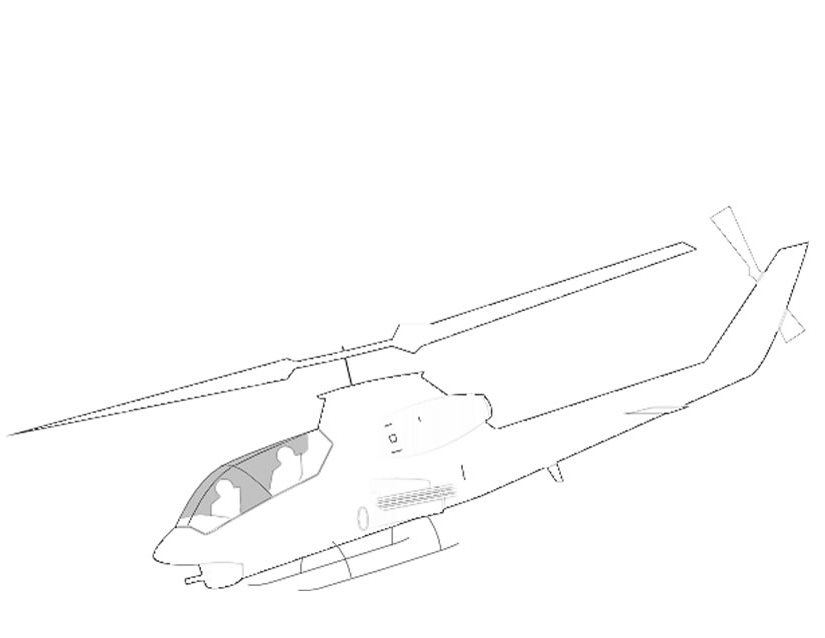 Раскраска: вертолет (транспорт) #136077 - Бесплатные раскраски для печати