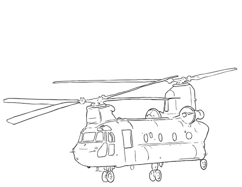 Раскраска: вертолет (транспорт) #136083 - Бесплатные раскраски для печати