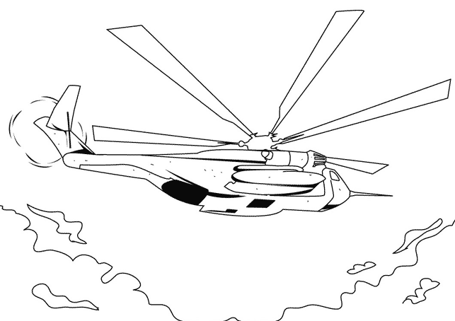Раскраска: вертолет (транспорт) #136113 - Бесплатные раскраски для печати