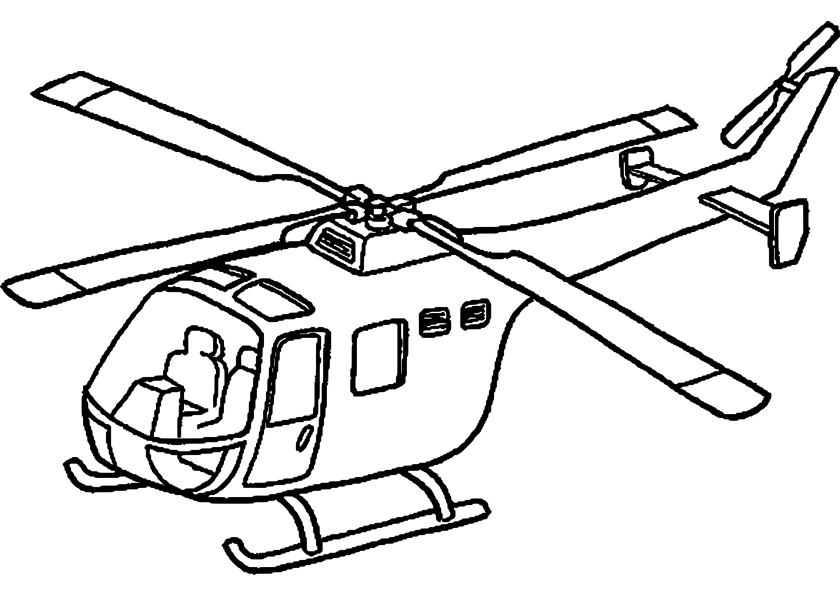 Раскраска: вертолет (транспорт) #136117 - Бесплатные раскраски для печати