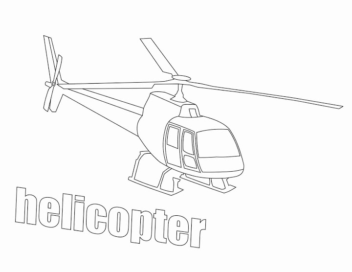 Раскраска: вертолет (транспорт) #136123 - Бесплатные раскраски для печати