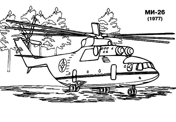 Раскраска: вертолет (транспорт) #136229 - Бесплатные раскраски для печати