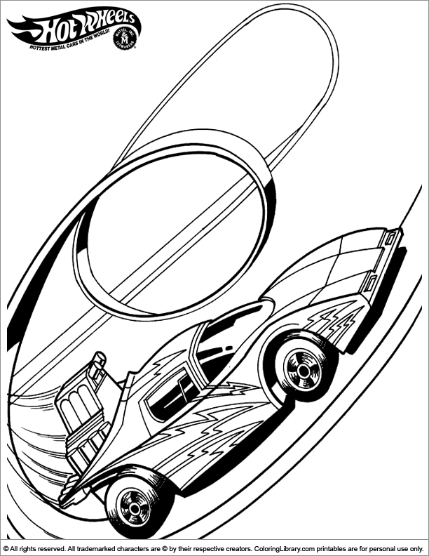Раскраска: Горячие колеса (транспорт) #145899 - Бесплатные раскраски для печати