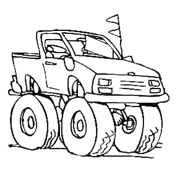 Раскраска: Монстр грузовик (транспорт) #141319 - Бесплатные раскраски для печати