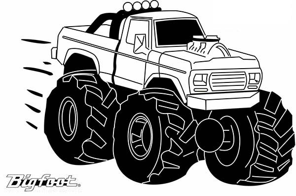 Раскраска: Монстр грузовик (транспорт) #141346 - Бесплатные раскраски для печати