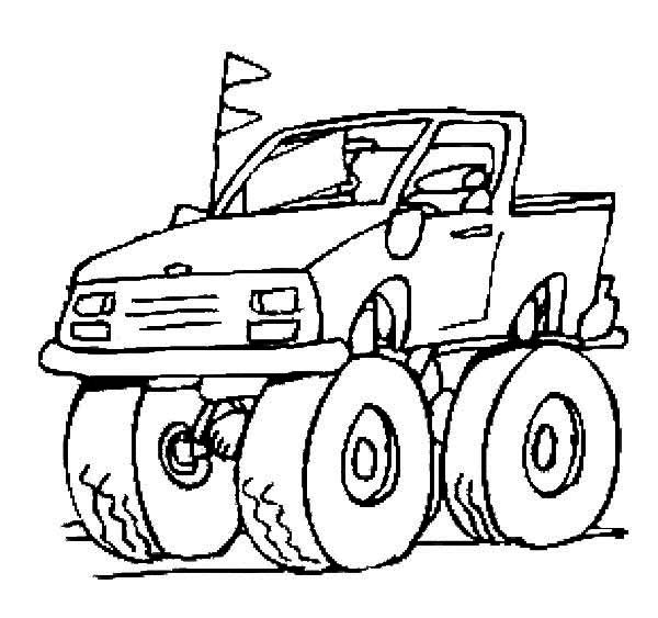 Раскраска: Монстр грузовик (транспорт) #141357 - Бесплатные раскраски для печати