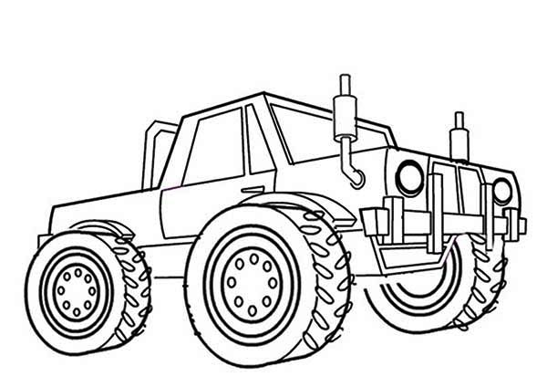 Раскраска: Монстр грузовик (транспорт) #141387 - Бесплатные раскраски для печати