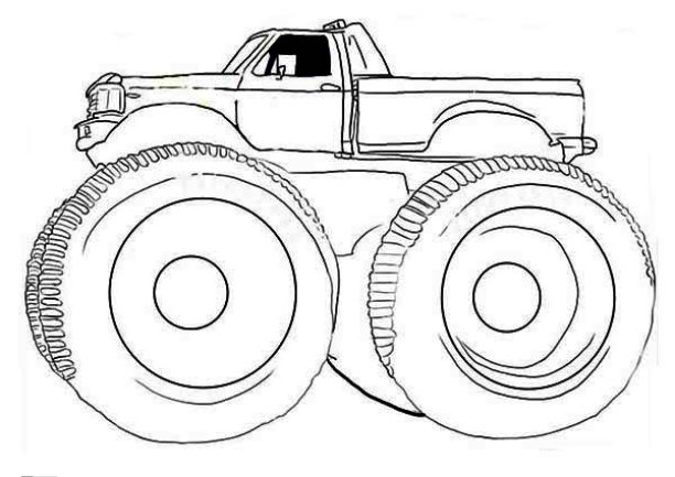 Раскраска: Монстр грузовик (транспорт) #141418 - Бесплатные раскраски для печати