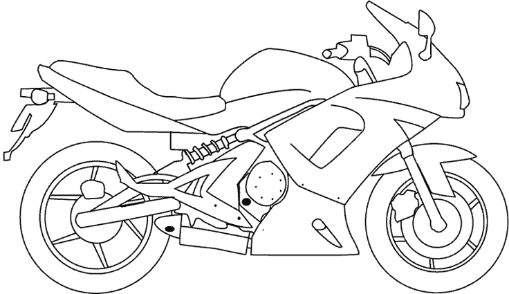 Раскраска: мотоцикл (транспорт) #136250 - Бесплатные раскраски для печати