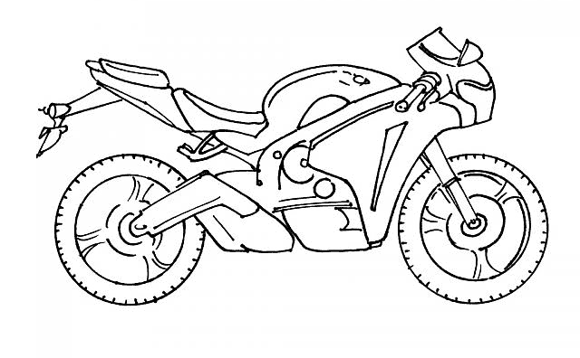 Раскраска: мотоцикл (транспорт) #136251 - Бесплатные раскраски для печати