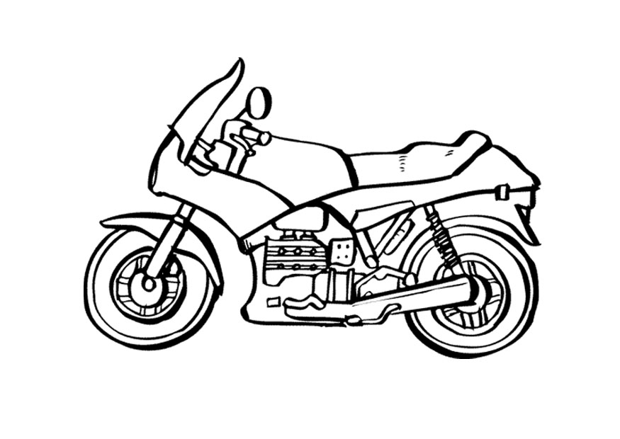 Раскраска: мотоцикл (транспорт) #136254 - Бесплатные раскраски для печати