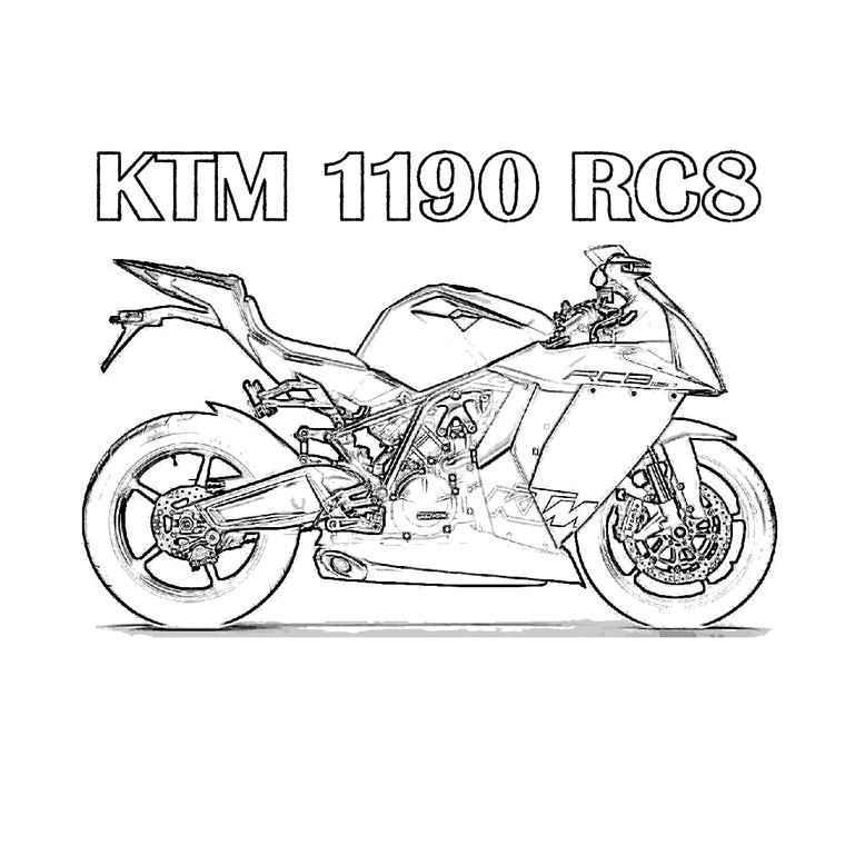 Раскраска: мотоцикл (транспорт) #136257 - Бесплатные раскраски для печати
