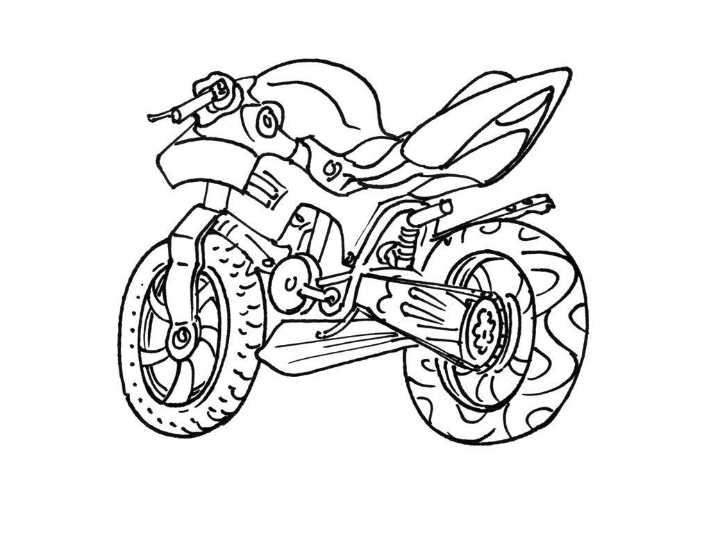 Раскраска: мотоцикл (транспорт) #136297 - Бесплатные раскраски для печати