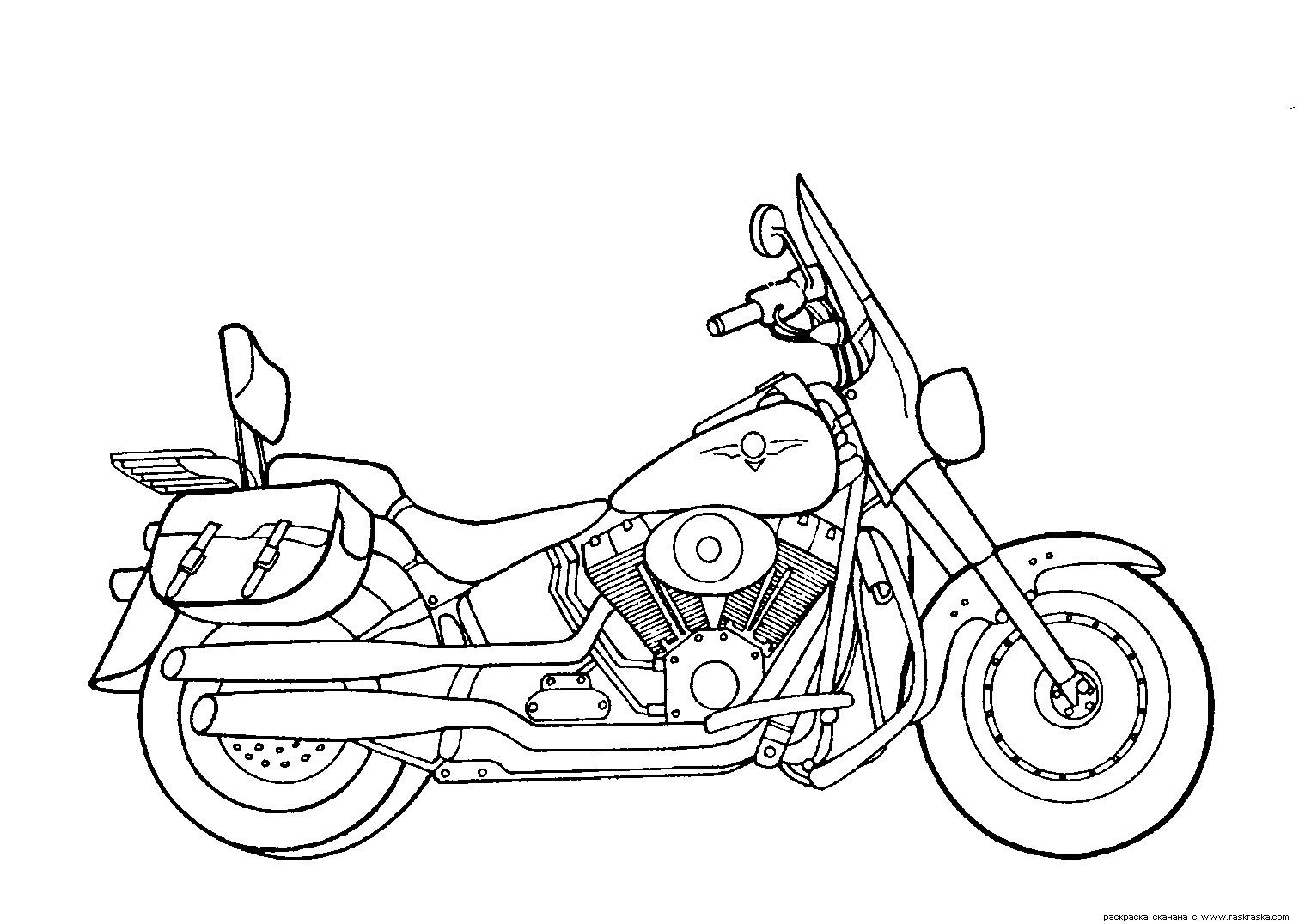 Раскраска: мотоцикл (транспорт) #136329 - Бесплатные раскраски для печати