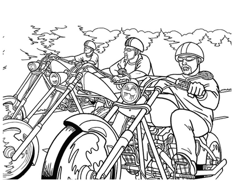 Раскраска: мотоцикл (транспорт) #136338 - Бесплатные раскраски для печати