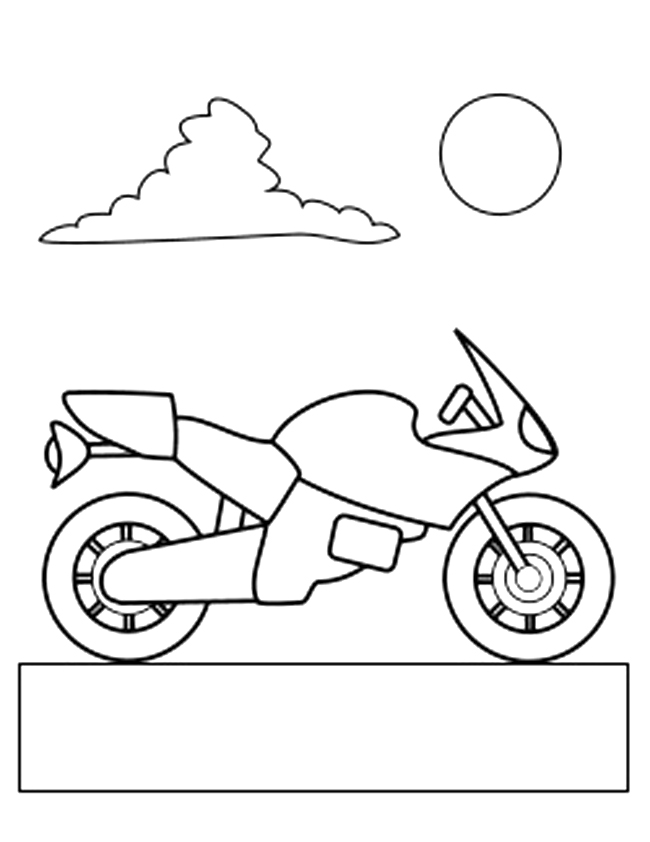 Раскраска: мотоцикл (транспорт) #136401 - Бесплатные раскраски для печати