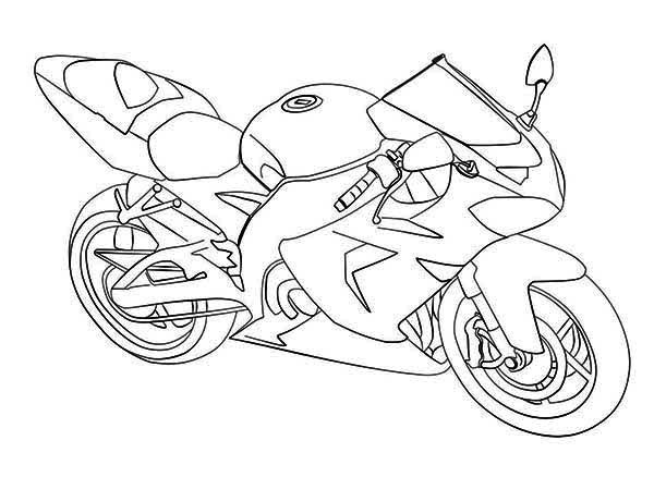 Раскраска: мотоцикл (транспорт) #136434 - Бесплатные раскраски для печати