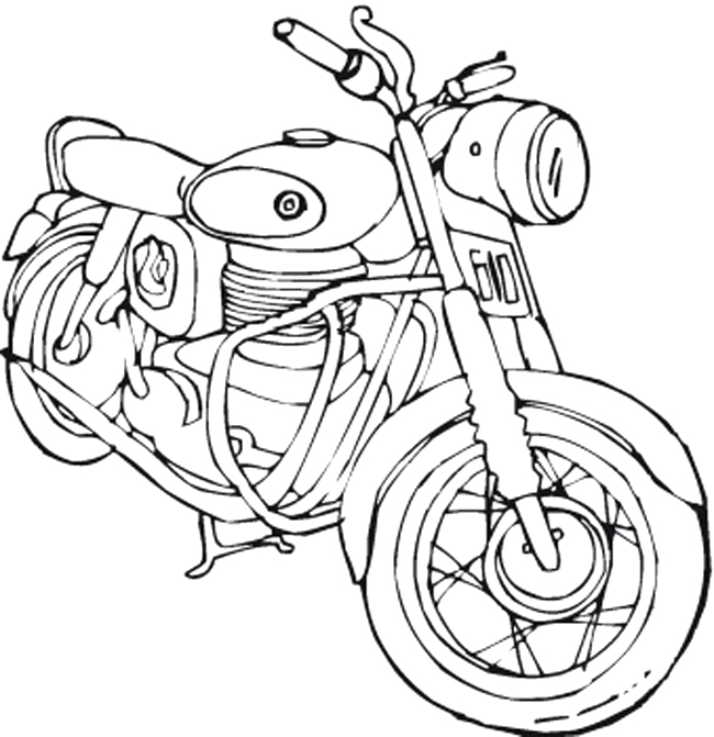 Раскраска: мотоцикл (транспорт) #136435 - Бесплатные раскраски для печати