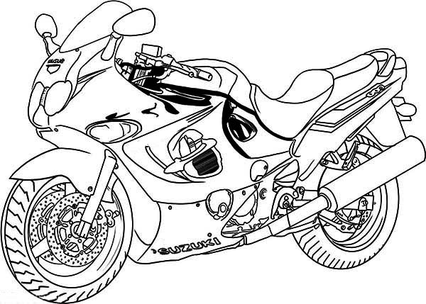 Раскраска: мотоцикл (транспорт) #136451 - Бесплатные раскраски для печати