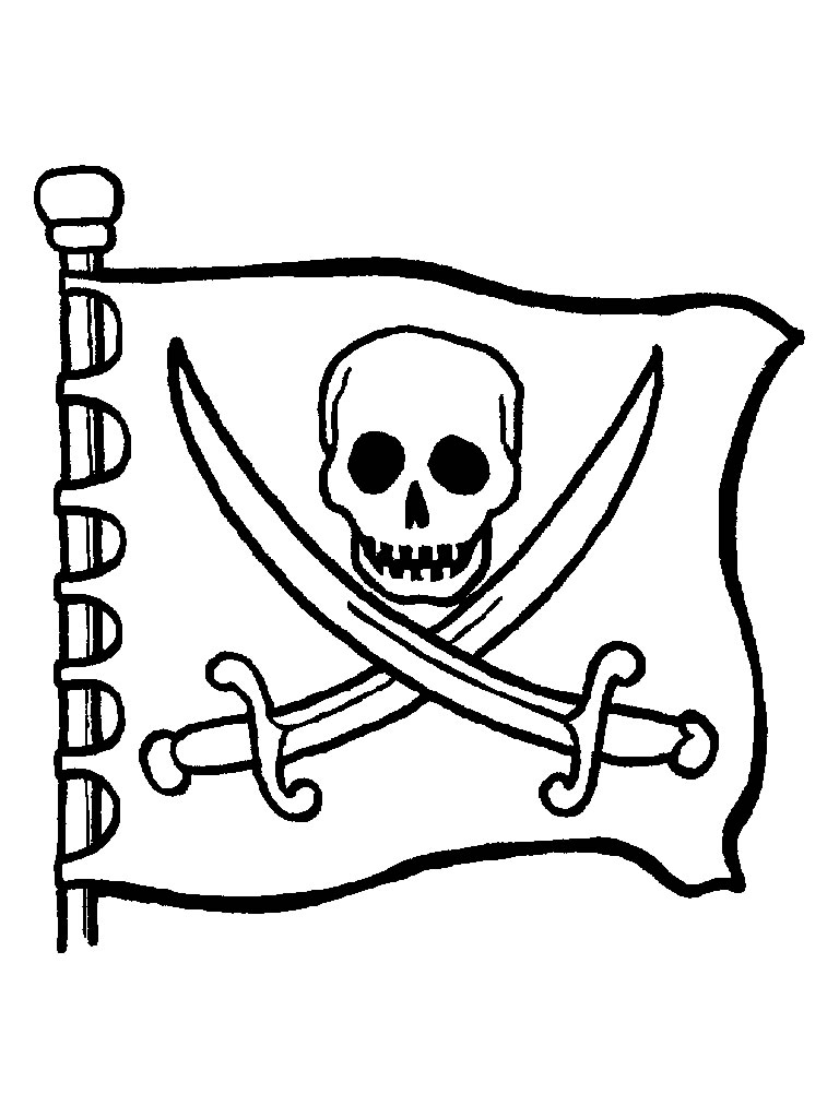 Раскраска: Пиратский корабль (транспорт) #138227 - Бесплатные раскраски для печати