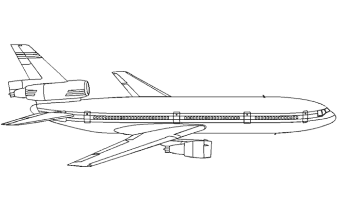 Раскраска: самолет (транспорт) #134844 - Бесплатные раскраски для печати