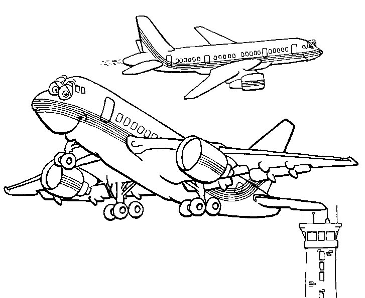 Раскраска: самолет (транспорт) #134888 - Бесплатные раскраски для печати
