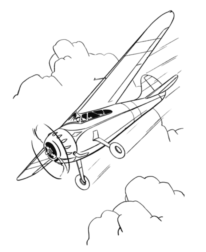 Раскраска: самолет (транспорт) #135021 - Бесплатные раскраски для печати