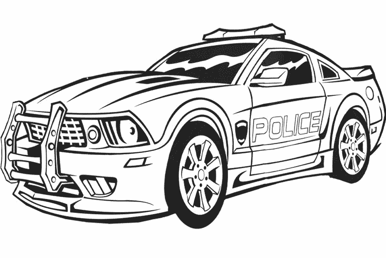 Раскраска: Полицейская машина (транспорт) #142938 - Бесплатные раскраски для печати