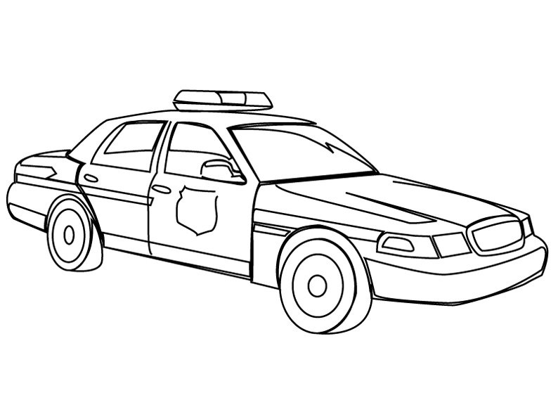 Раскраска: Полицейская машина (транспорт) #142939 - Бесплатные раскраски для печати