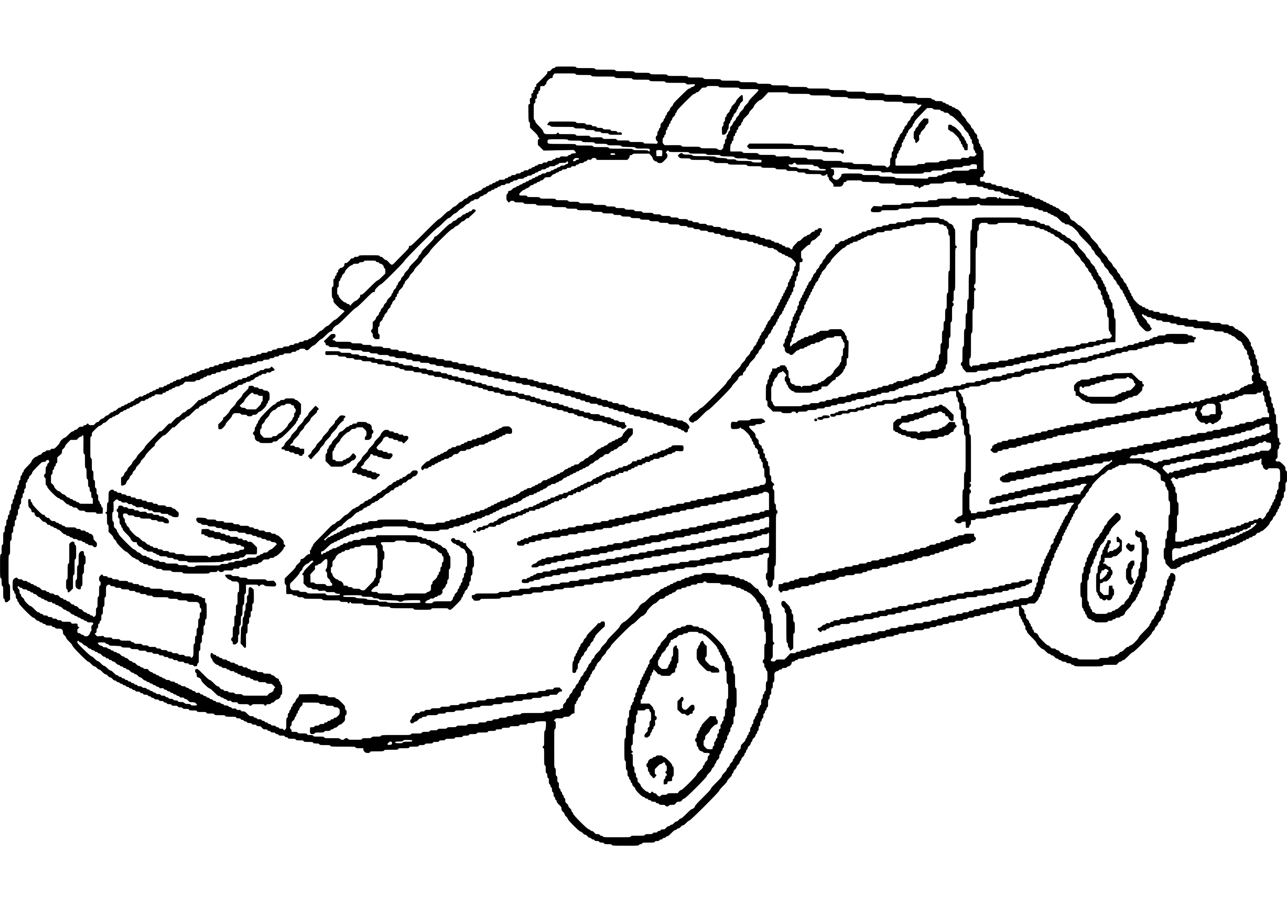 Раскраска: Полицейская машина (транспорт) #142949 - Бесплатные раскраски для печати