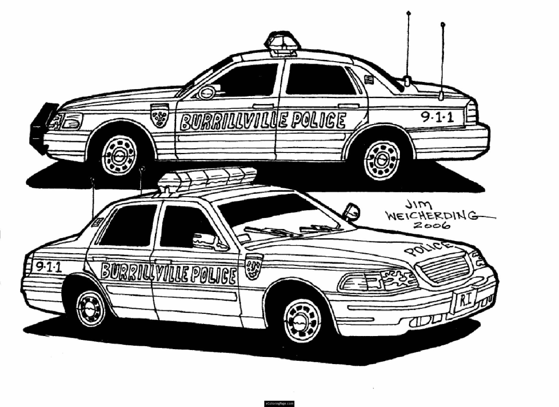 Раскраска: Полицейская машина (транспорт) #142951 - Бесплатные раскраски для печати