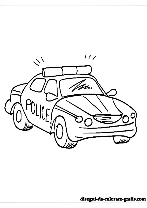 Раскраска: Полицейская машина (транспорт) #142976 - Бесплатные раскраски для печати