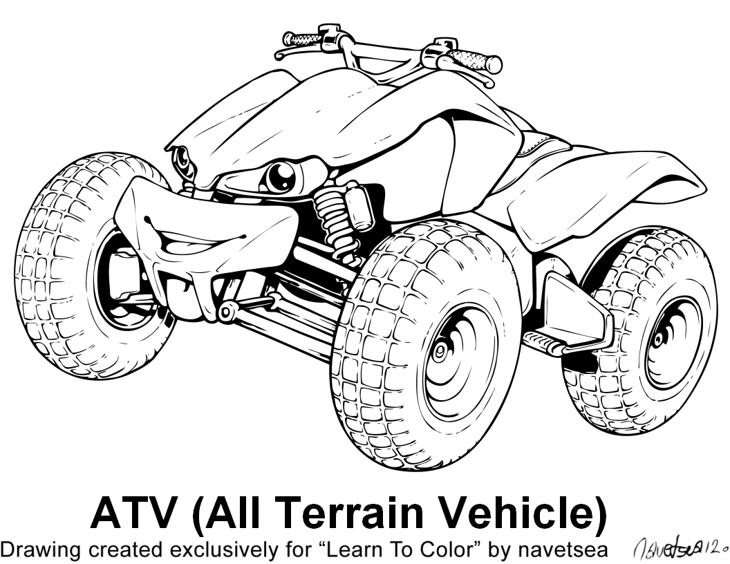 Раскраска: ATV / ATV (транспорт) #143244 - Бесплатные раскраски для печати
